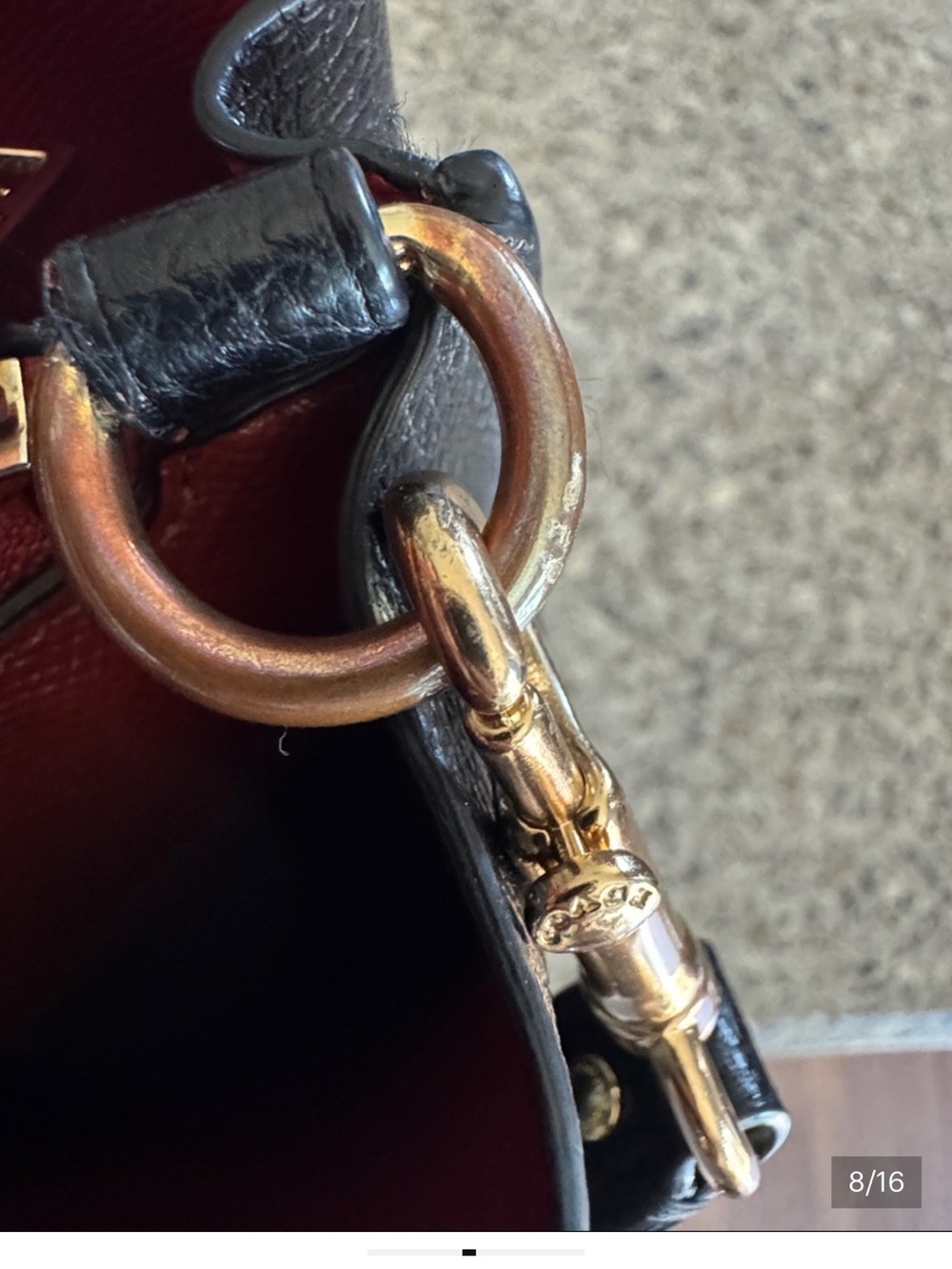 Coach Black Pebbled Leather Bucket Shoulder Bag with Gold Hardware - Picture 7 of 12